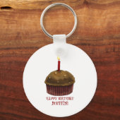 Happy Birthday Muffin Sleutelhanger (Voorkant)