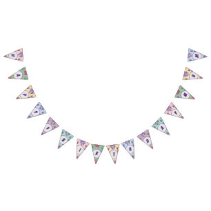 Happy Birthday Mum Flowers Floral Party Bunting Vlaggetjes