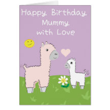 Happy Birthday Mummy with Love - Birthday Card