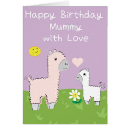 Happy Birthday Mummy with Love - Birthday Card