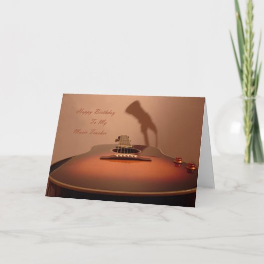 Happy Birthday Muziekdocent Kaart (Voorkant)
