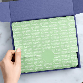 Happy Birthday Naam Green Tissue Paper Tissuepapier