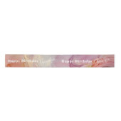 Happy Birthday Named Pastel Abstract Satin Ribbon Lint (Voorkant)