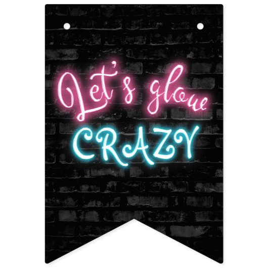 Happy Birthday Neon Sign op Brick Vlaggetjes (Eerste vlag)