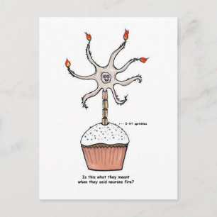 Happy Birthday Neuron Cupcake Briefkaart