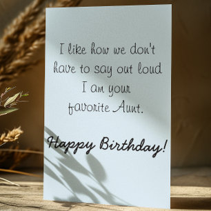 Happy Birthday Niece van tante Humor Funny Kaart