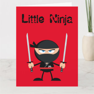 Happy Birthday Ninja Warrior met twee Katana Kaart
