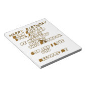 Happy Birthday Notitieblok (Schuin)