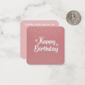 Happy Birthday Notitiekaartje (Voorkant / Achterkant in situ)