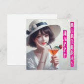 Happy Birthday Notitiekaartje (Voorkant / Achterkant)