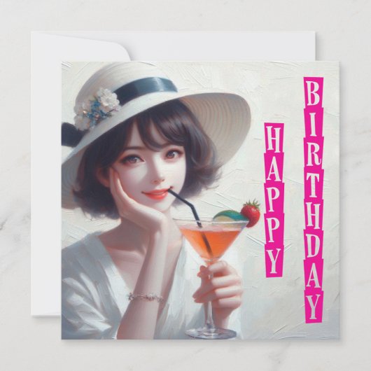 Happy Birthday Notitiekaartje (Voorkant)
