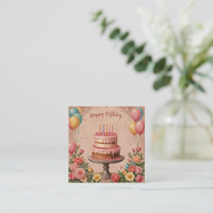 Happy Birthday Notitiekaartje