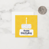 Happy Birthday Notitiekaartje (Voorkant / Achterkant in situ)