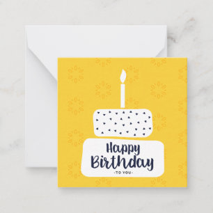 Happy Birthday Notitiekaartje