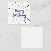 Happy Birthday Notitiekaartje (Voorkant / Achterkant)
