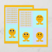 Happy Birthday Octagon Popkin Kaart (Voorkant / Achterkant)