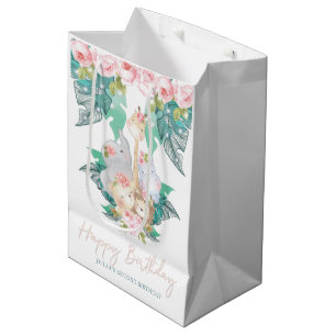 Happy Birthday Oerwoud Animals Girl Birthday Medium Cadeauzakje