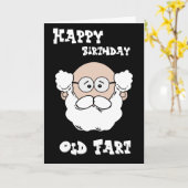 Happy Birthday Old Fart - Schattige oud Man Kaart (Gele Bloem)