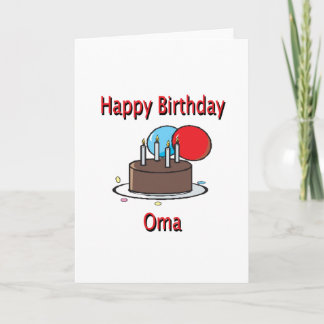 Happy Birthday Oma German Grandma Birthday Design Kaart