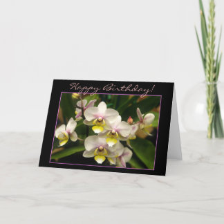 Happy Birthday Orchidee wenskaart Kaart