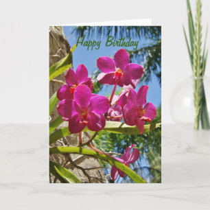 Happy Birthday Orchids Wenskaart Kaart