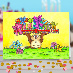 Happy Birthday Owl Greeting Bedankkaart