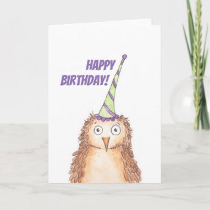 Happy Birthday Owl Kaart
