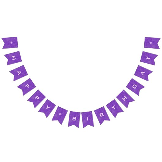  Happy Birthday Paarse Party Banner (Alle)