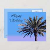 Happy Birthday palmboom Briefkaart (Voorkant / Achterkant)