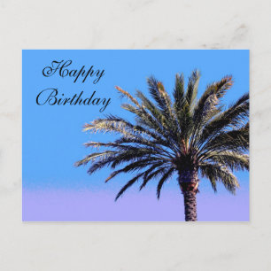 Happy Birthday palmboom Briefkaart