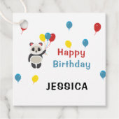 Happy birthday Panda beer wit Bedankjes Labels (Voorkant)