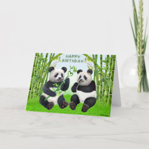 Happy Birthday Panda Kaart