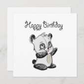 Happy Birthday panda-kaart Feestdagenkaart (Voorkant / Achterkant)