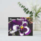 Happy Birthday Pansy Briefkaart (Staand voorkant)