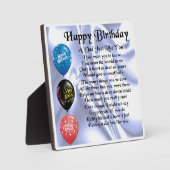 Happy Birthday Pap Poem Plaque Fotoplaat (Voorkant)