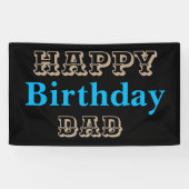 Happy Birthday Pap Western Spandoek (Horizontaal)