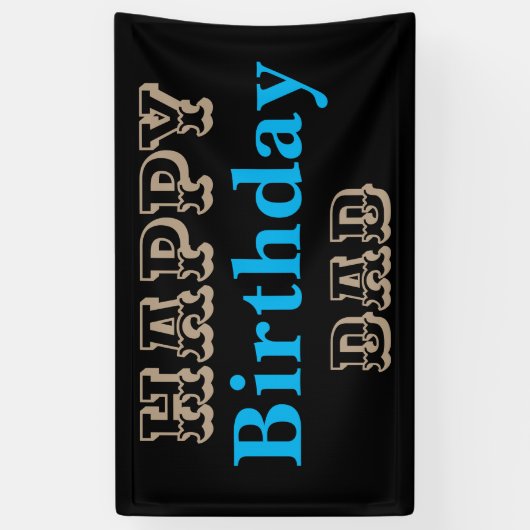 Happy Birthday Pap Western Spandoek (Verticaal)