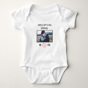 HAPPY BIRTHDAY PAPA BABY BODYSUIT AANGEPASTE TEKST