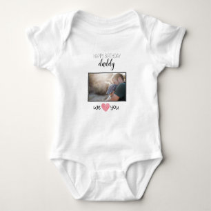 HAPPY BIRTHDAY PAPA BABY BODYSUIT AANGEPASTE TEKST