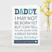 Happy Birthday papa uit groeiende Baby Kaart (Gele Bloem)