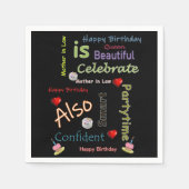 Happy Birthday Paper Napkins moeder in Law Servet (Voorkant)