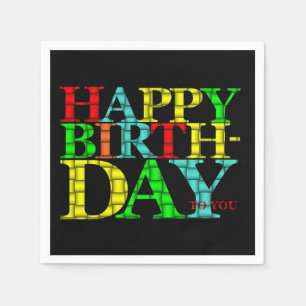 Happy Birthday Paper Napkins Servetten
