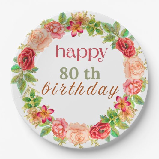 Happy Birthday Papier Bord (Voorkant)