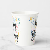 Happy Birthday Papieren Bekers (Links)