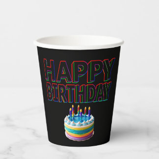 Happy Birthday Papieren Bekers