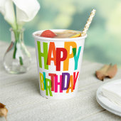 Happy Birthday Papieren Bekers
