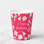 Happy Birthday Papieren Bekers (Voorkant)
