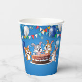 Happy Birthday Papieren Bekers (Achterkant)