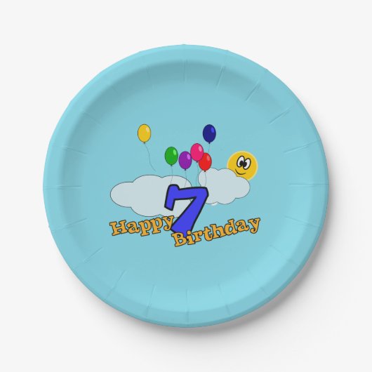 Happy Birthday Papieren Bordje (Voorkant)