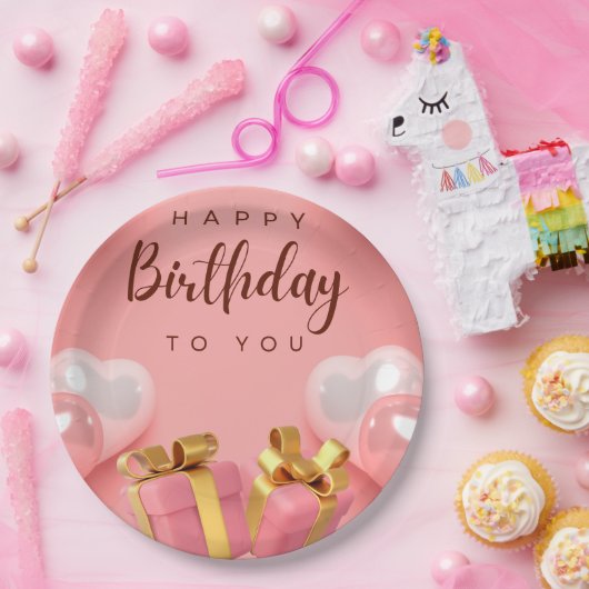 Happy Birthday Papieren Bordje (Feest)